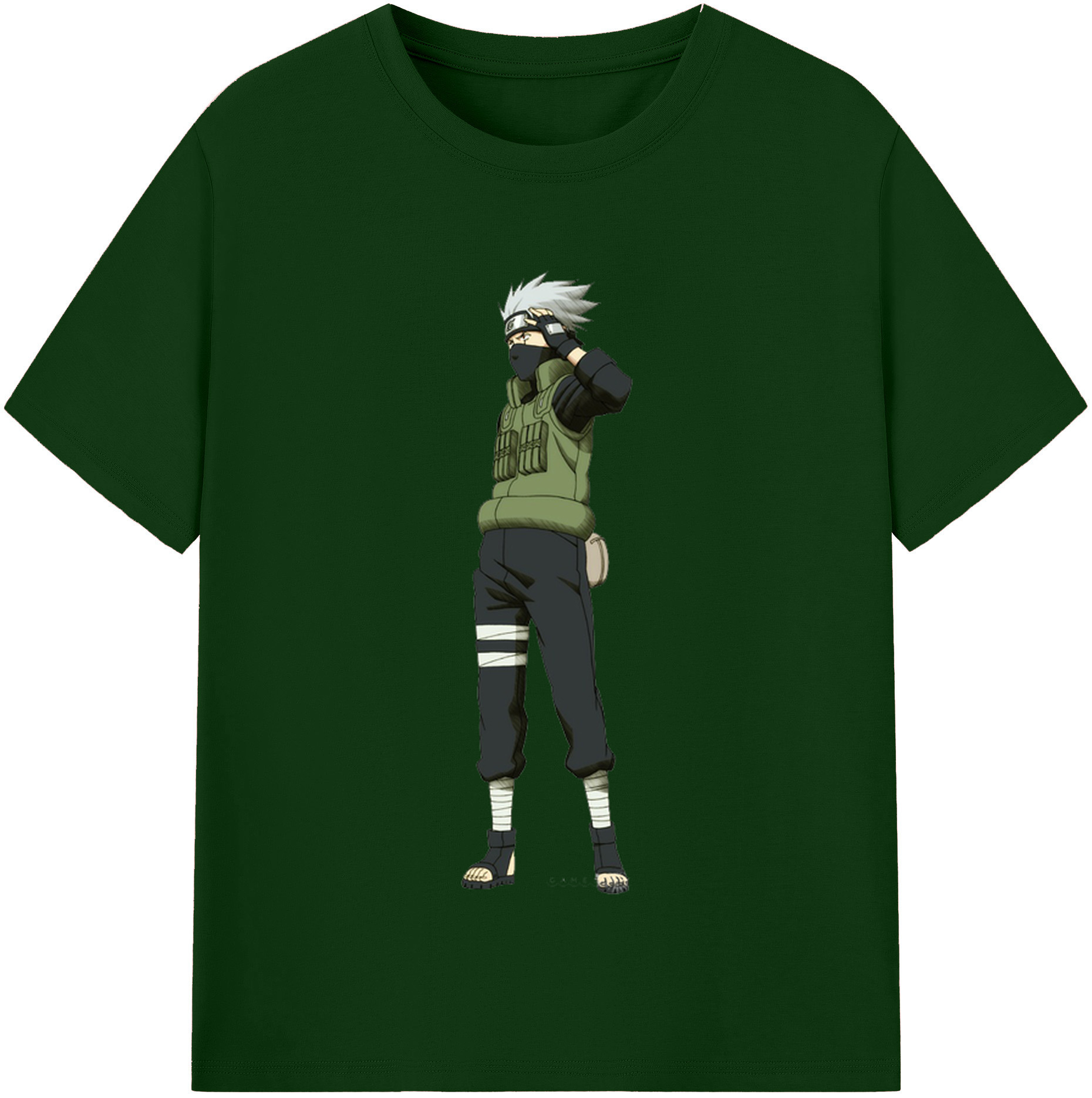 NARUTO -ナルト- はたけ カカシ Hatake Kakashi 綿100％半袖Tシャツ（フロントプリント）
